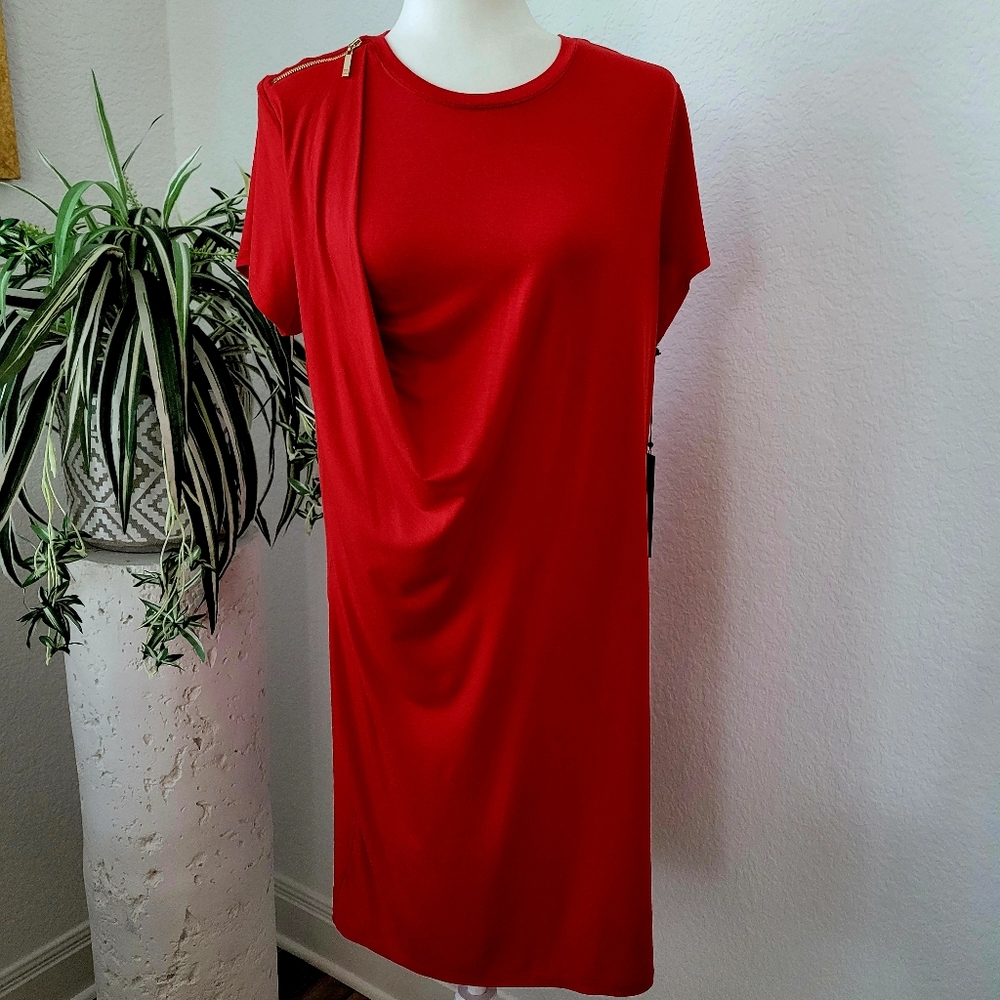NWT Womans Red Ivanka Trump Dress, sz L